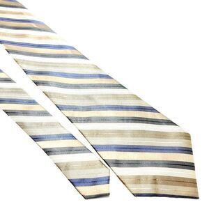 Calvin Klein Silk‎ Tie Striped Woven Tan